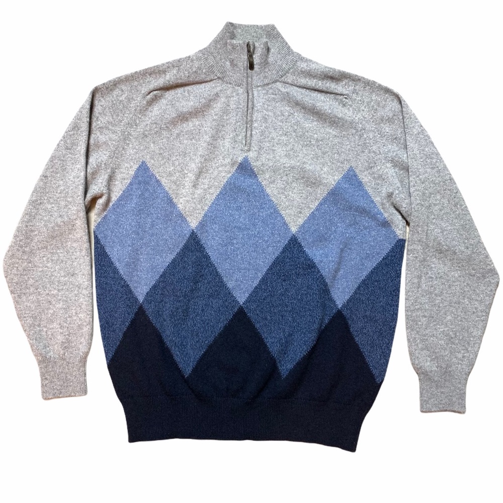 Maid & Hoffman Cashmere 1/4 Zip Pull Over Sweater